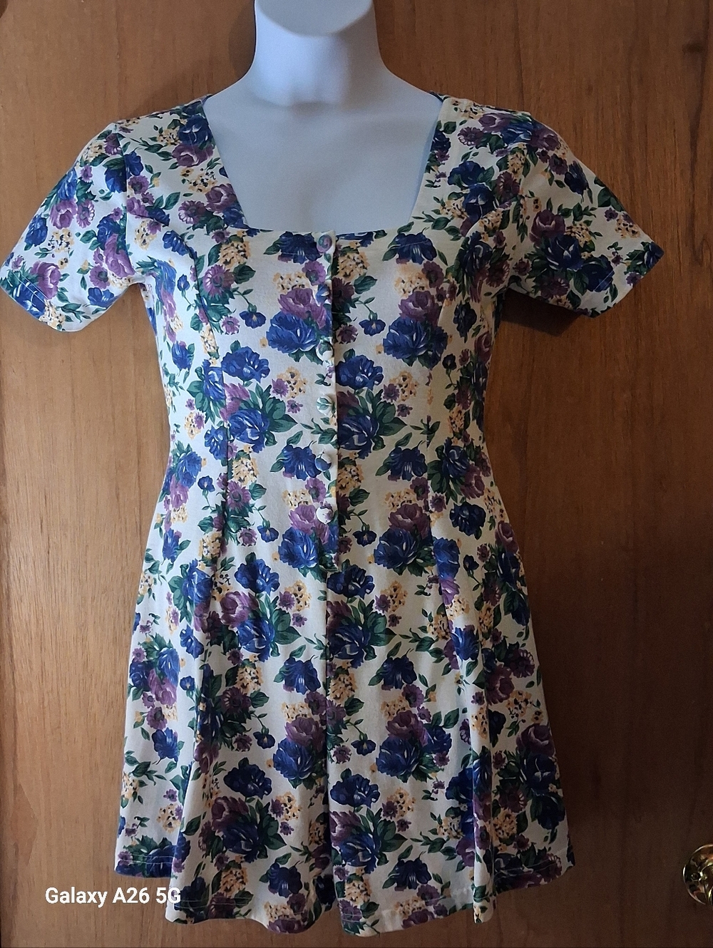 Cotton ROMPER  with Blue & Purple Print